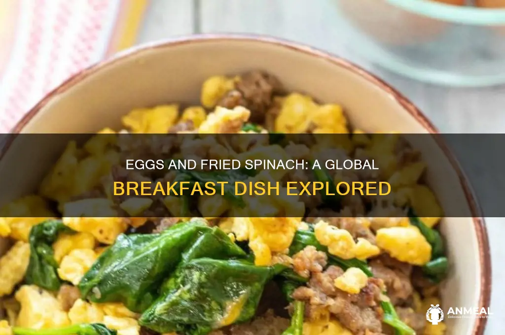 what country breakfast dish is eggs and fried spinach
