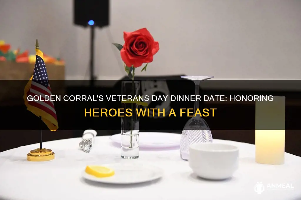 what date is the veterens day dinner at golden coral