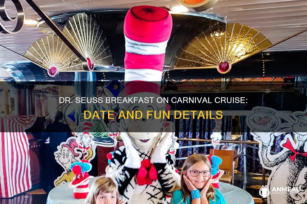 what day is dr seuss breakfast on carnival cruise