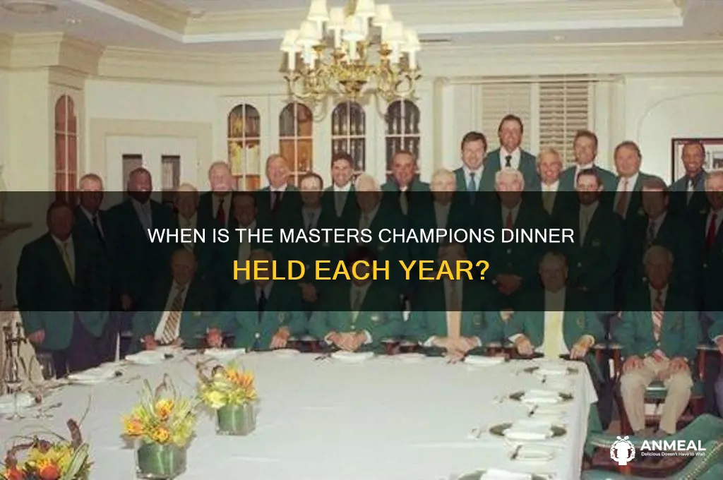 what day is the masters dinner