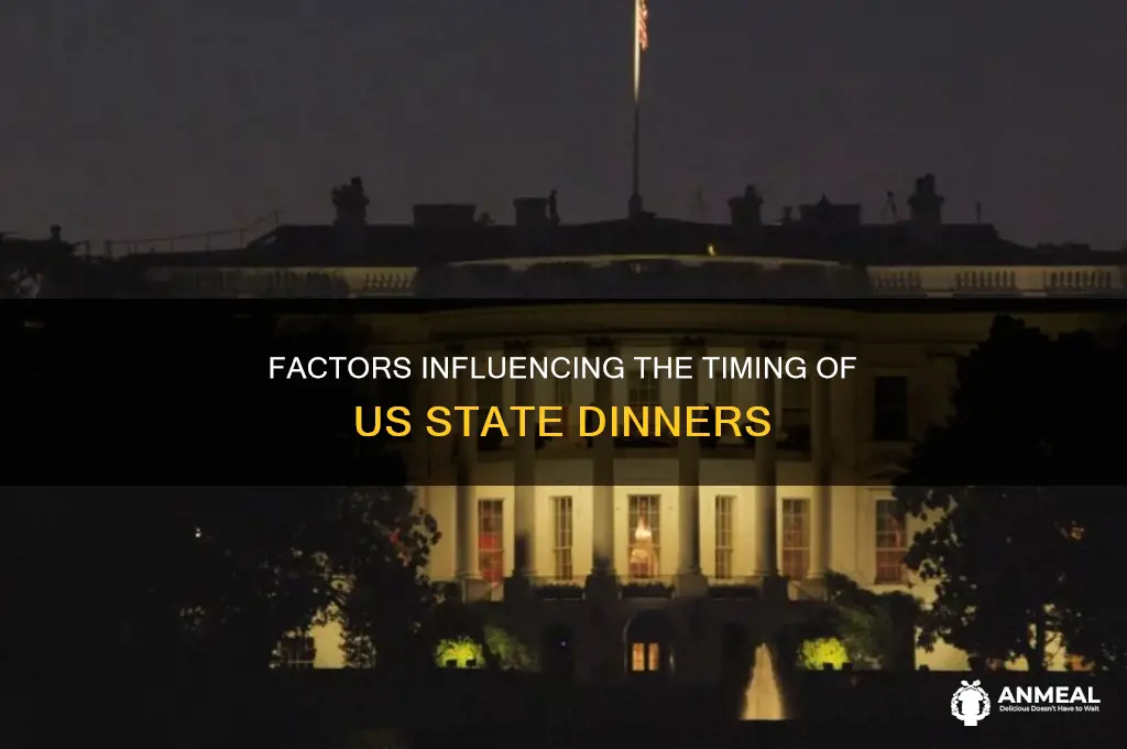 what determines when a state dinner is done in us