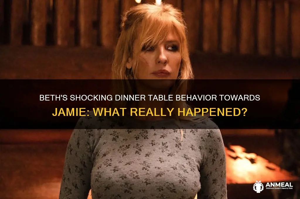 what did beth do to jamie at the dinner table