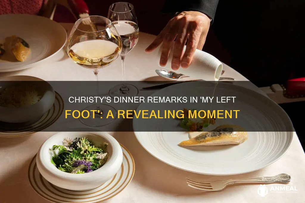 what did christy say at dinner my left foot