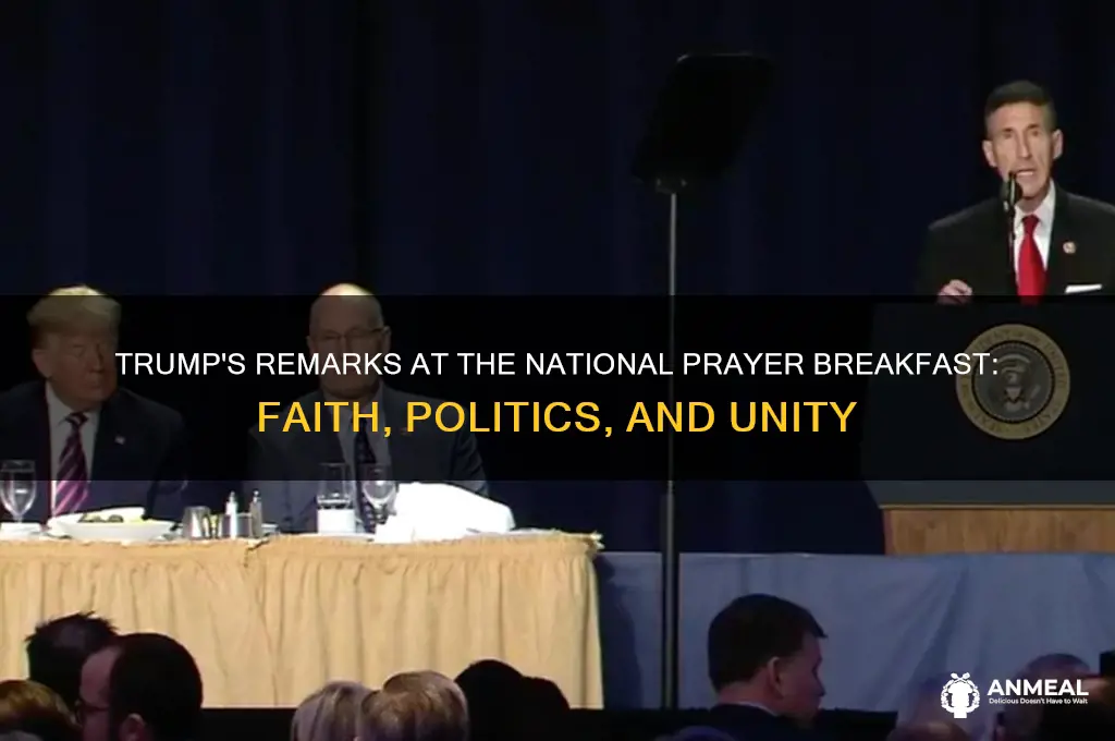 what did donald trump say at the prayer breakfast