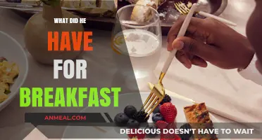 Unveiling His Morning Meal: A Peek at Today's Breakfast Choice