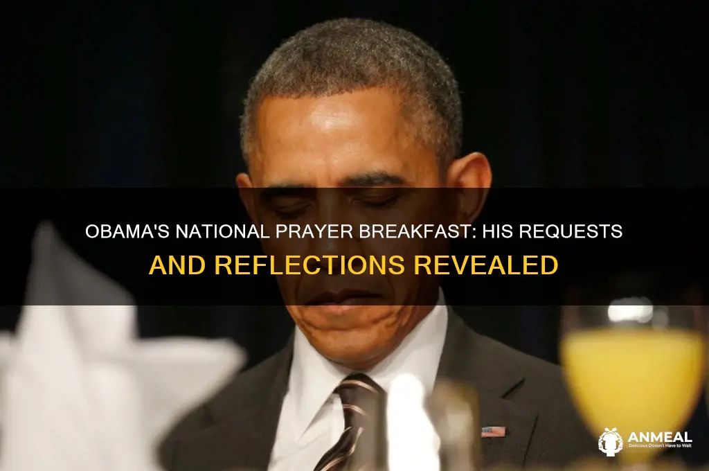 what did obama ask prayers for national breakfast
