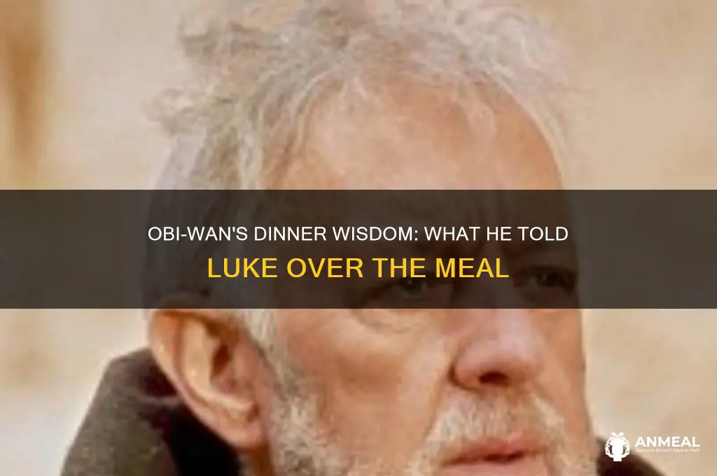 what did obi wan say to luke at dinner