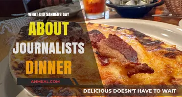 Sanders' Remarks at Journalists' Dinner: Insights and Reactions Explored