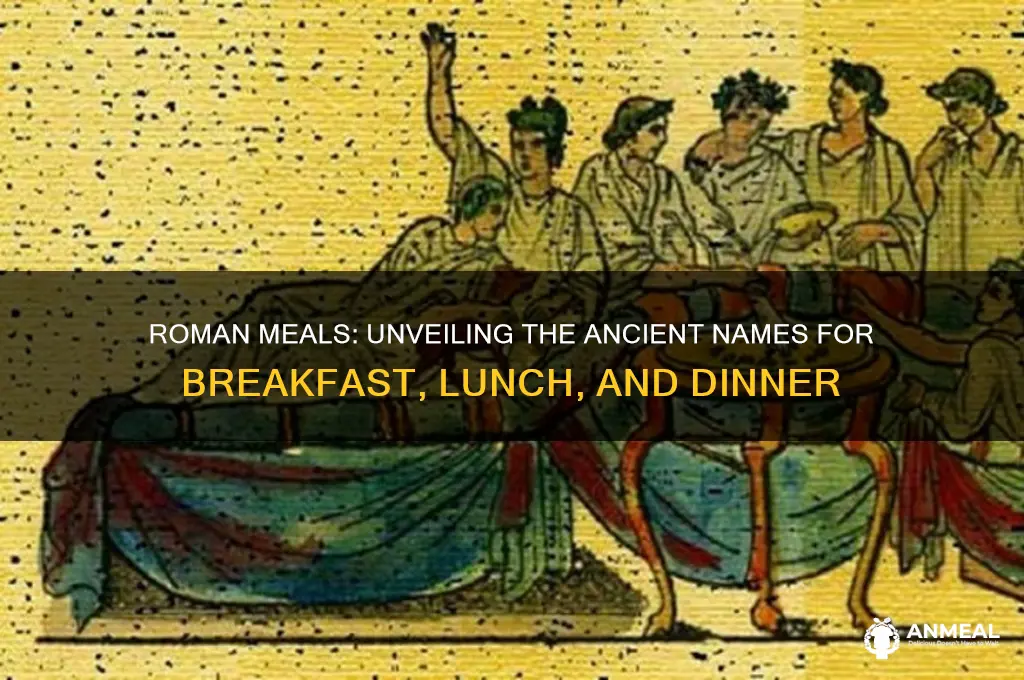 what did the romans call breakfast lunch and dinner