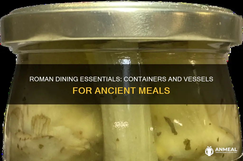 what did the romans put their food in at dinner