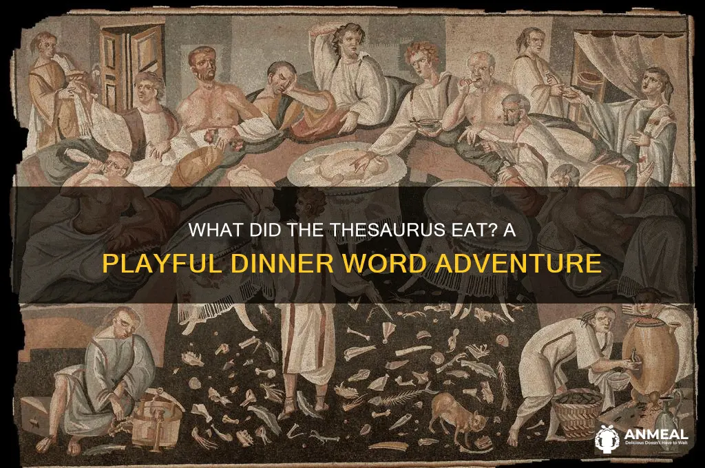 what did the thesaurus have for dinner