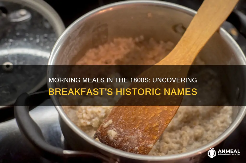 what did they call breakfast in the 1800s