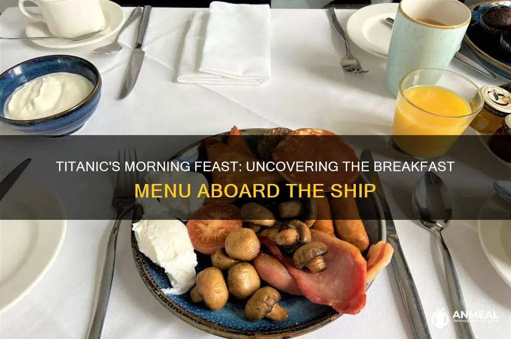 what did they have for breakfast on the titanic