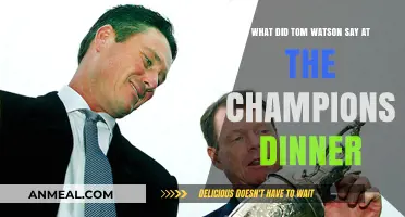 Tom Watson's Wit and Wisdom at the Champions Dinner