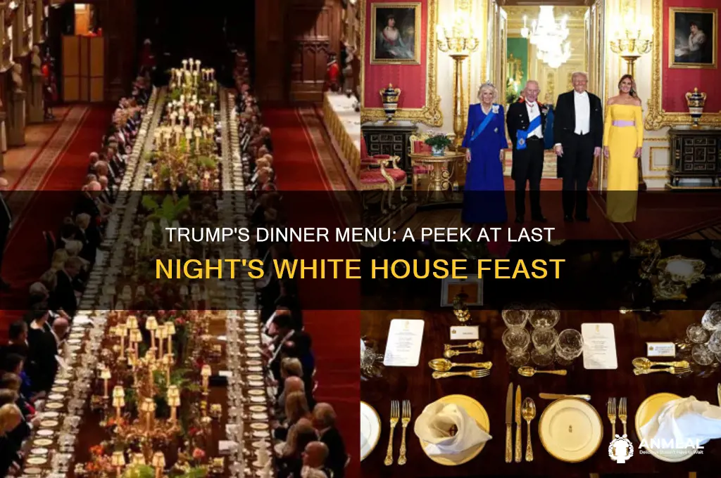 what did trump have for dinner last night