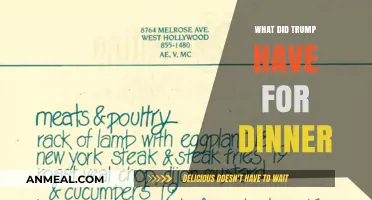Trump's Dinner Menu: A Peek into the Former President's Evening Meal