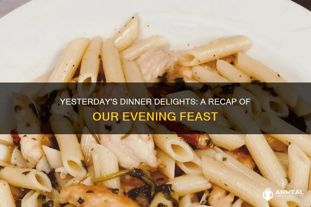 what did we have for dinner yesterday