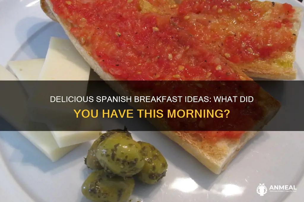 what did you have for breakfast spanish
