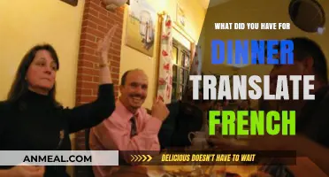 What Did You Have for Dinner? Translating French Food Conversations
