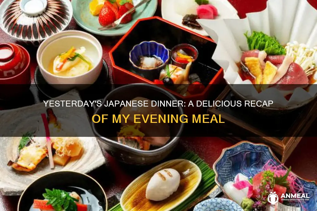 what did you have for dinner yesterday japanese