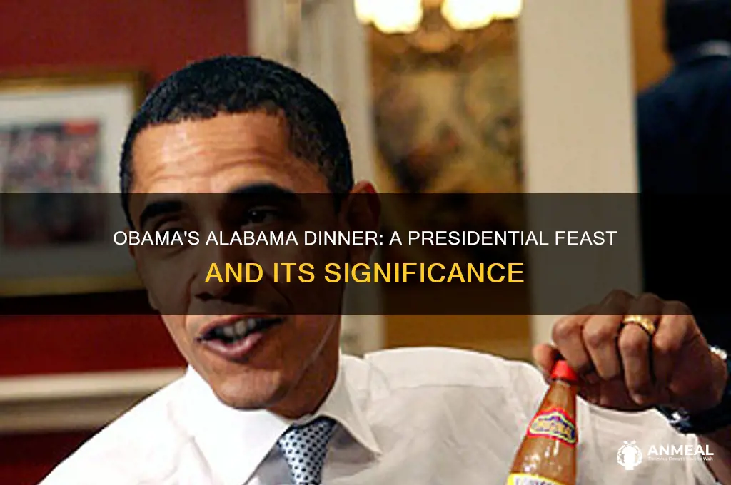 what dinner did obama provide for alabama