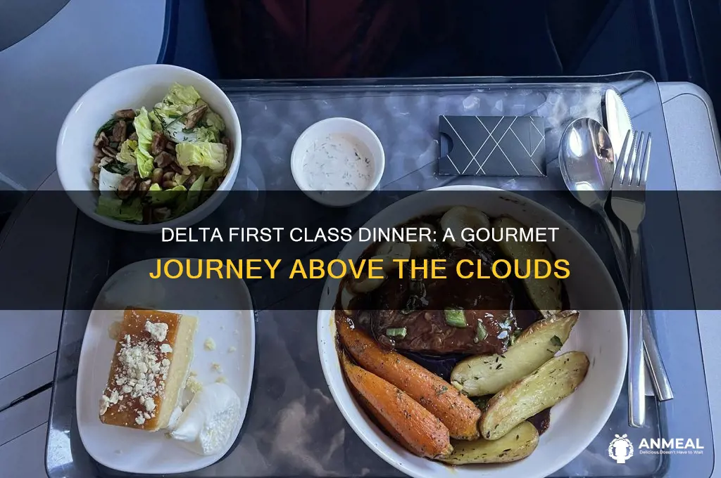 what dinner is being seved in first class on delta