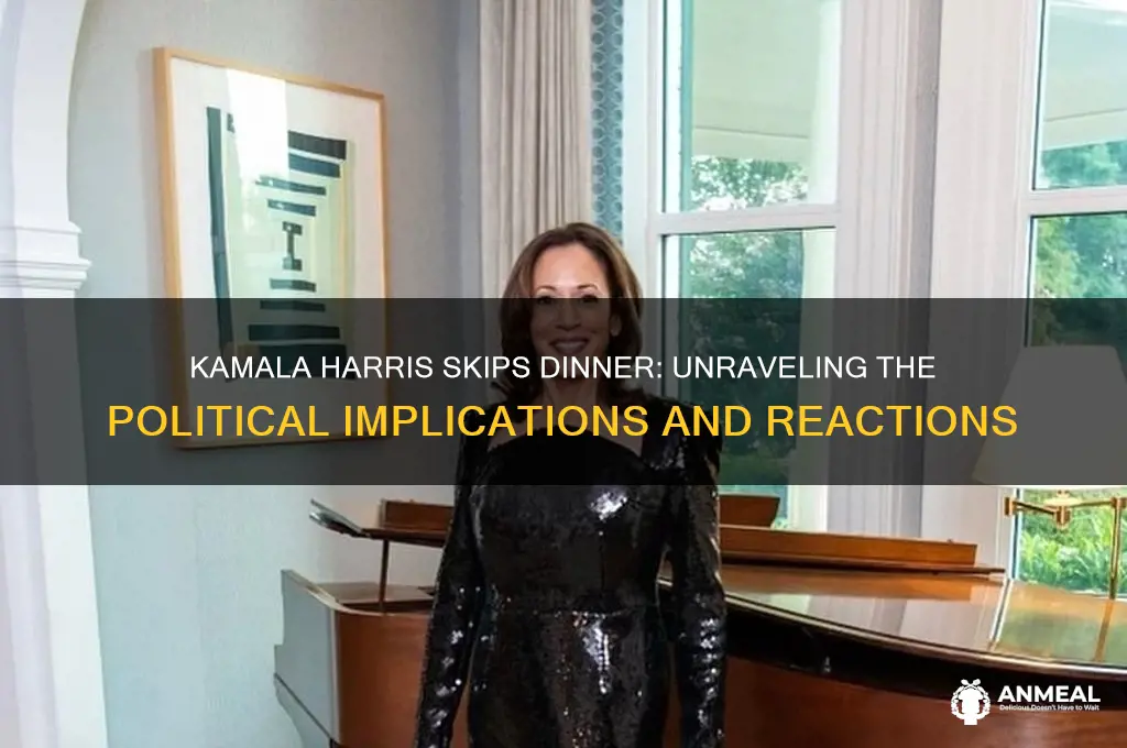 what dinner is kamala skipping
