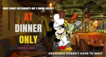 Disney Dining: 2-Credit Restaurants for Dinner Only Revealed