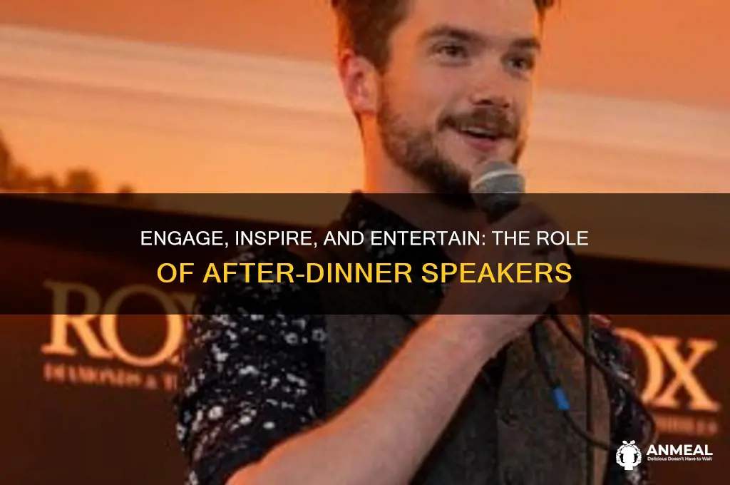 what do after dinner speakers do