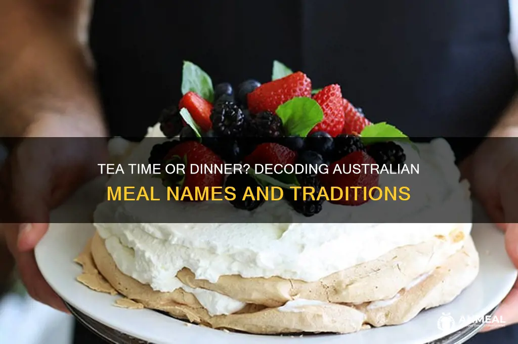 what do australians call dinner