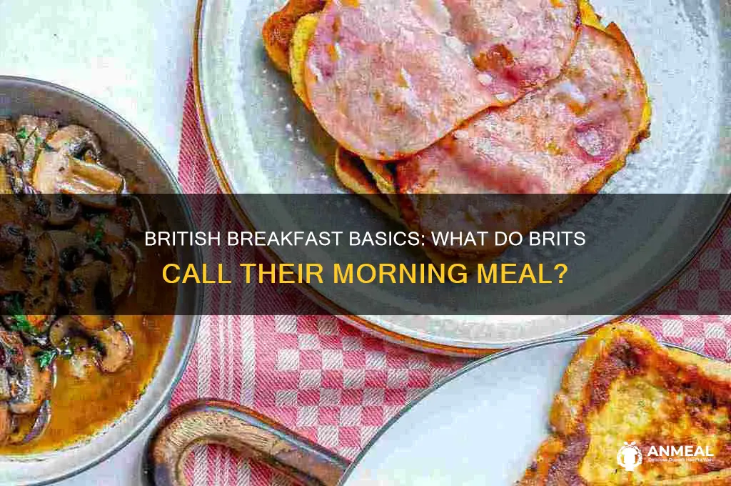 what do british people call breakfast