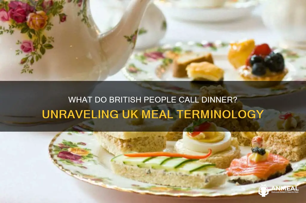 what do british people call dinner