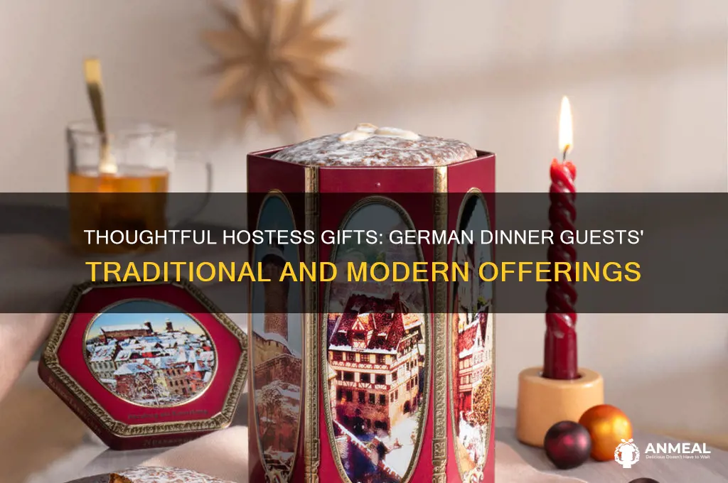 what do german dinner guests bring for a hostess