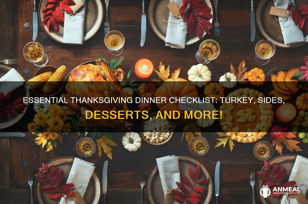 what do i need for thankgiving dinner