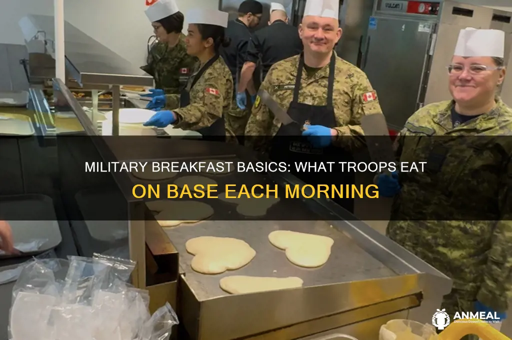 what do millitary men have for breakfast on base