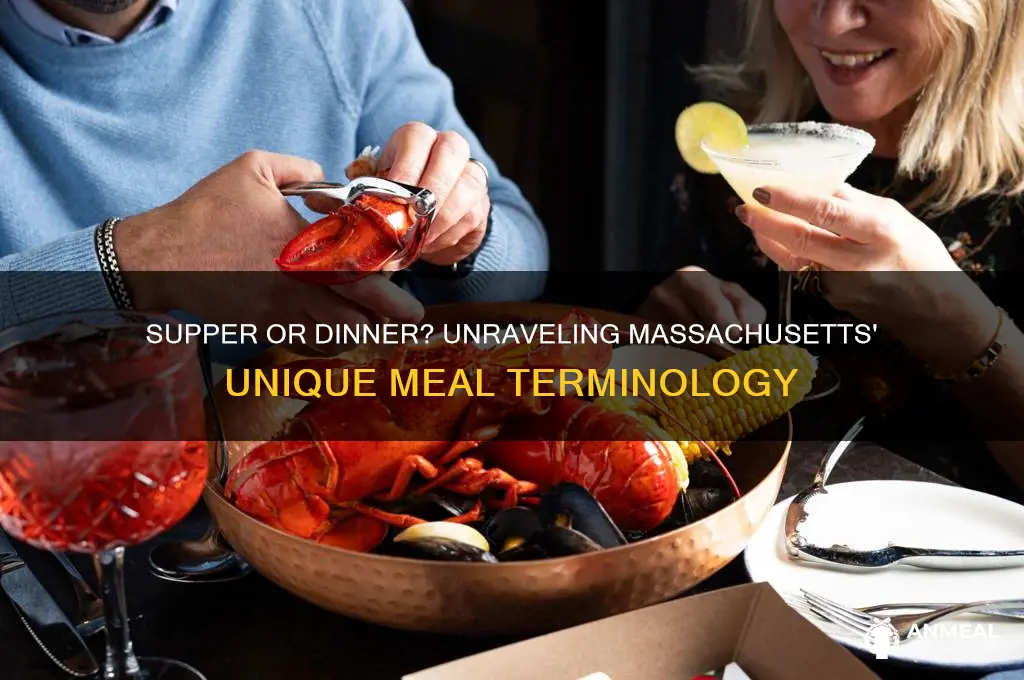 what do people from massachusetts call dinner