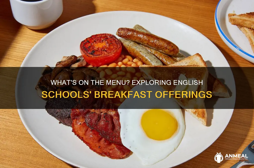 what do school in england feed their studtns for breakfast