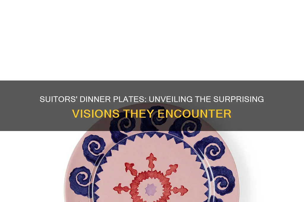 what do the suitors see on their dinner plates