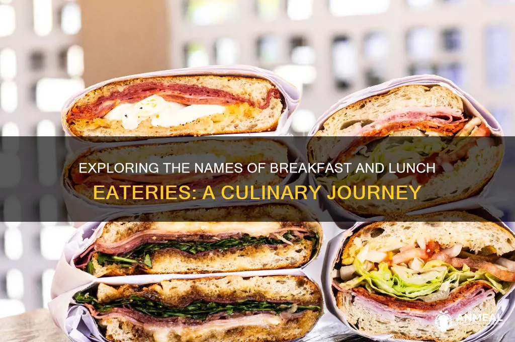 what do they call breakfast and lunch eateries