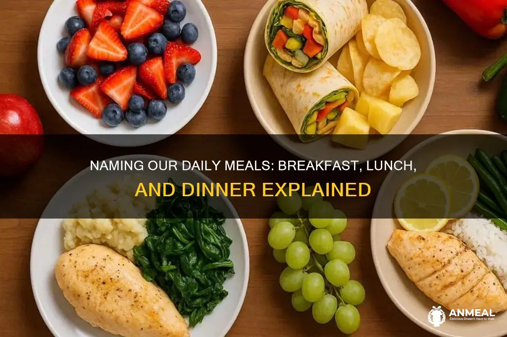 what do we call breakfast lunch and dinner