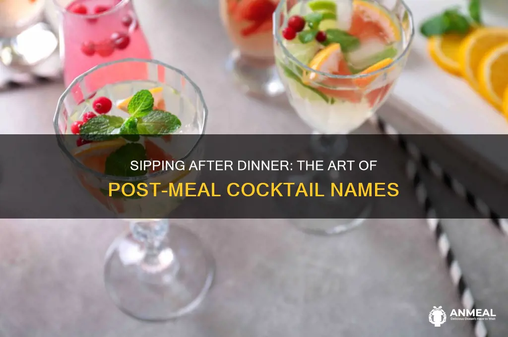 what do you call after dinner cocktails