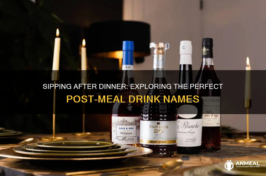 what do you call an after dinner drink