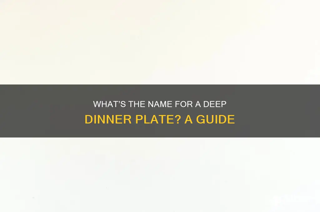 what do you call deep dinner plate