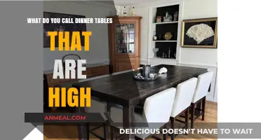 Elevated Dining: Exploring the Names of High Dinner Tables