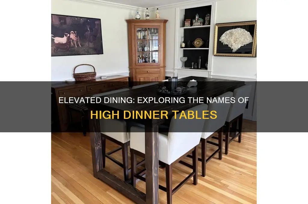 what do you call dinner tables that are high
