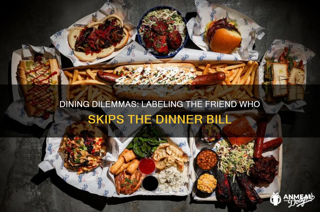 what do you call someone who wont pay for dinner