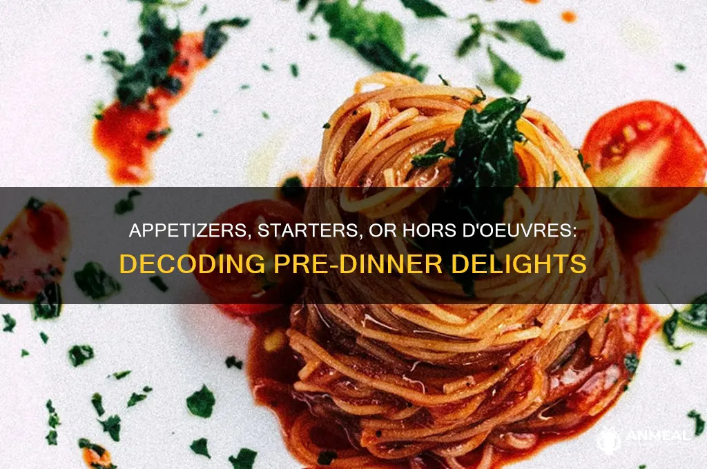 what do you call the food before dinner courses