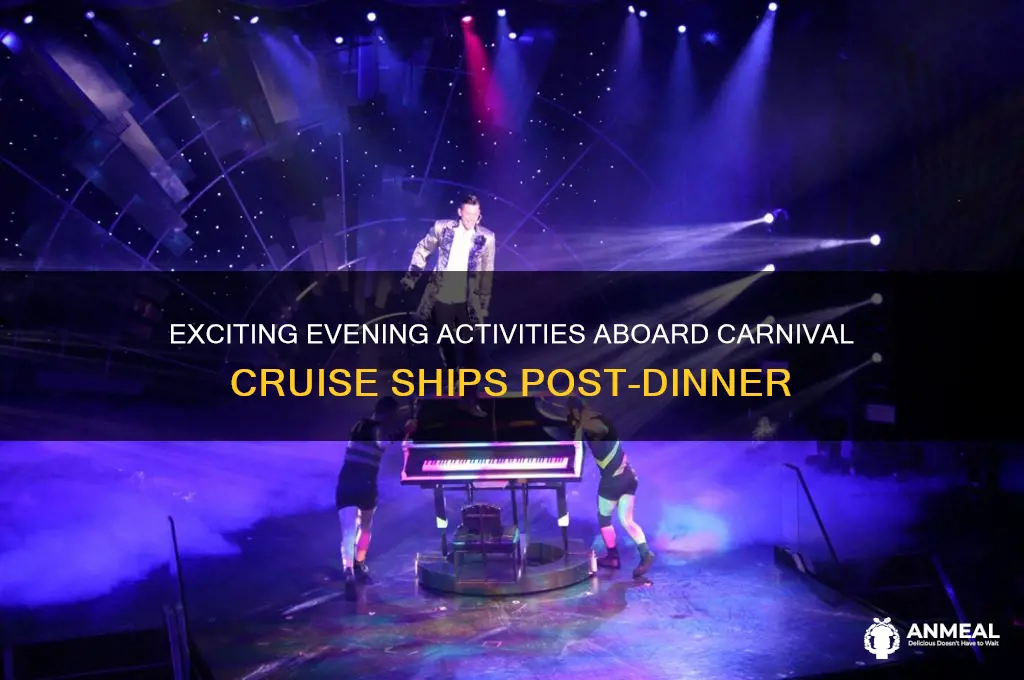 what do you do on carnival ship after dinner