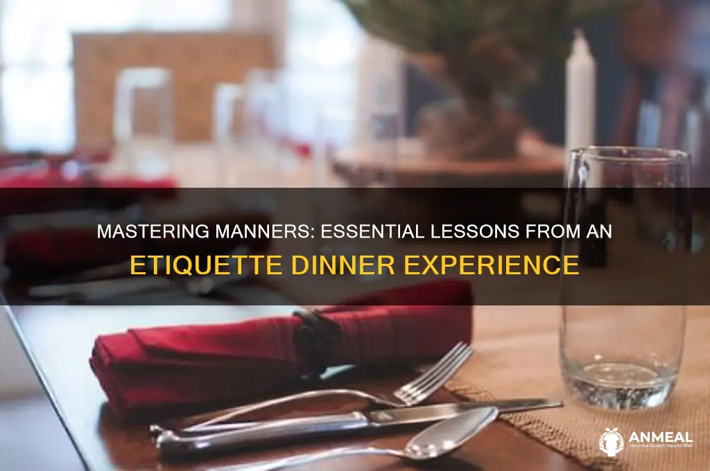 what do you learn at an etiquette dinner