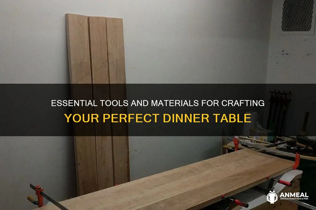 what do you need to build a dinner table